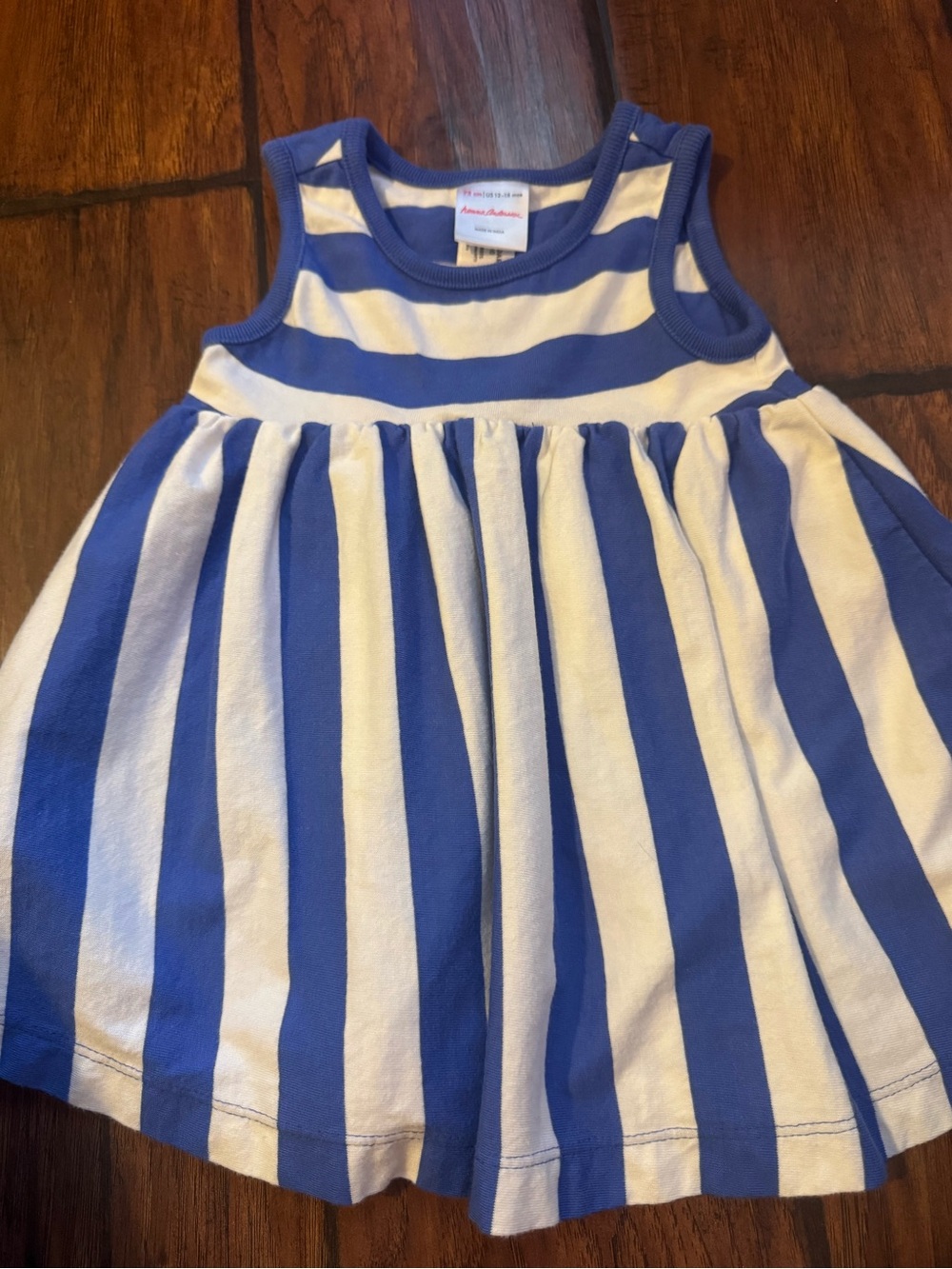 Hanna Andersson Blue & White Striped Tank Dress